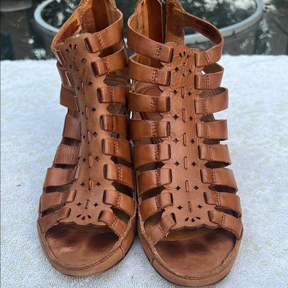 PIKOLINOS Brown leather strappy Gladiator Heels size 37 (6.5 to 7) - Picture 2 of 9